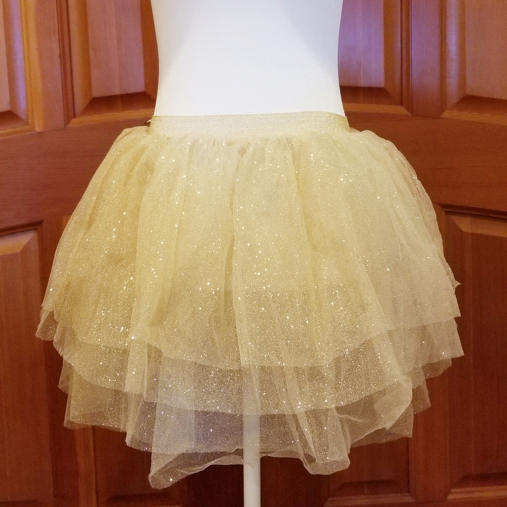 Adult Tulle 4-layer sparkly gold TuTu skirt